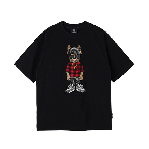 LifeWork | Common Snapback Hipdog Applique S/S T-Shirt Black