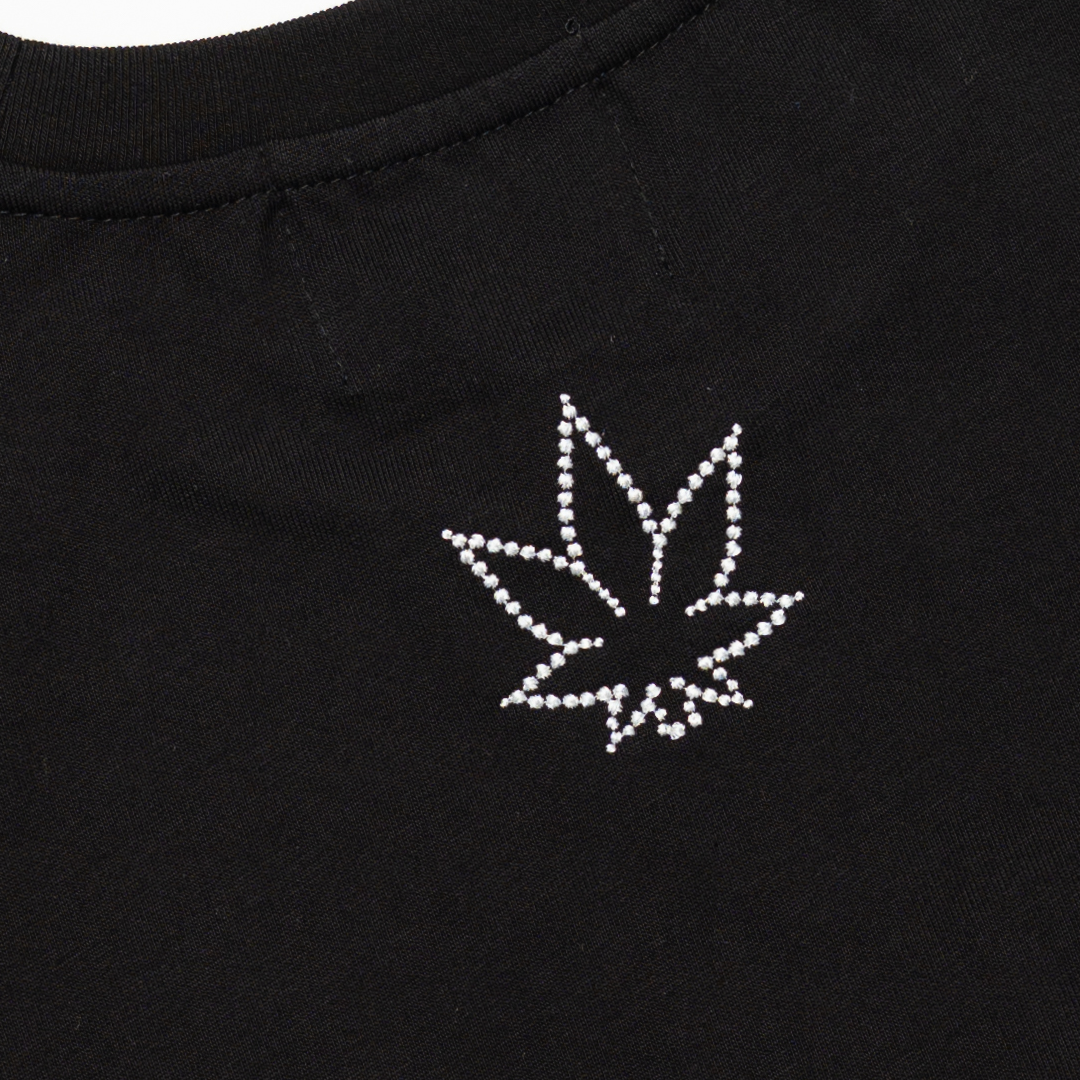 STONED | Finish Pearl logo Tee Black - SWAGANZ