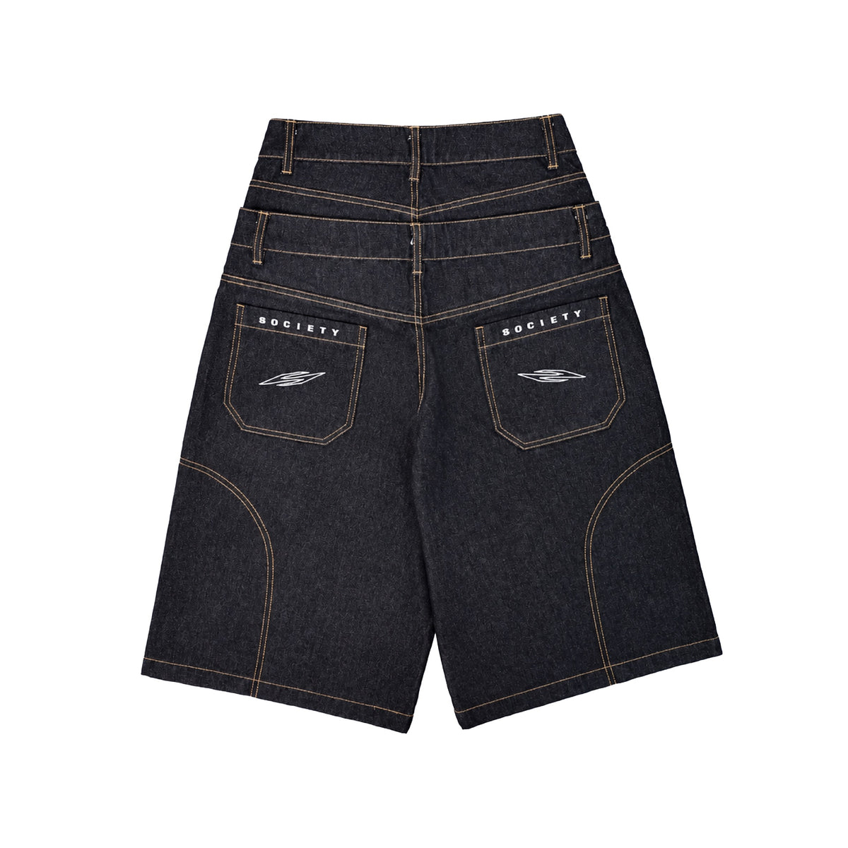 SOCIETY | Form 010 Utility Denim Shorts Black - SWAGANZ