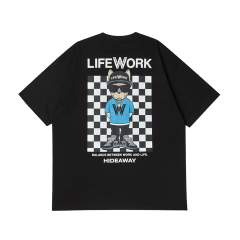 LifeWork | Checkerboard Hipdok S/S T-Shirt Black