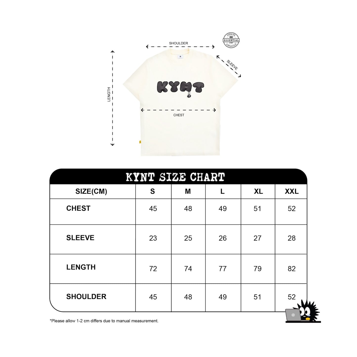 KEYNOTE | Workaholic Messy Tee Cream - SWAGANZ
