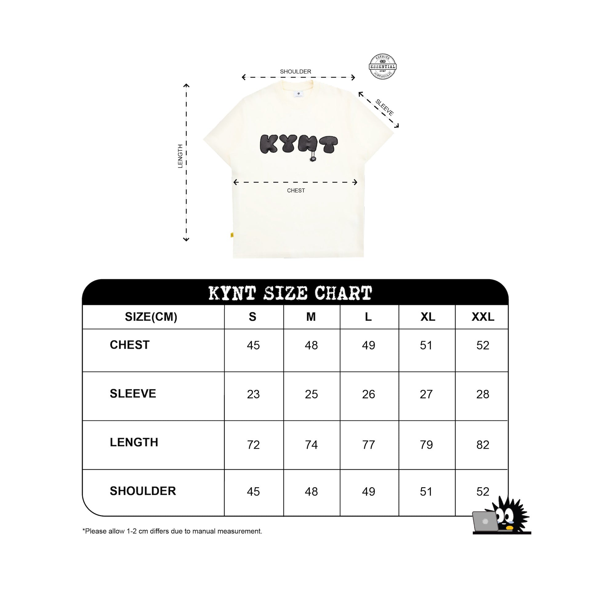 KEYNOTE | Workaholic Messy Tee Cream - SWAGANZ