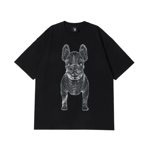 LifeWork | Gold Silver Dog S/S T-Shirt Black Silver