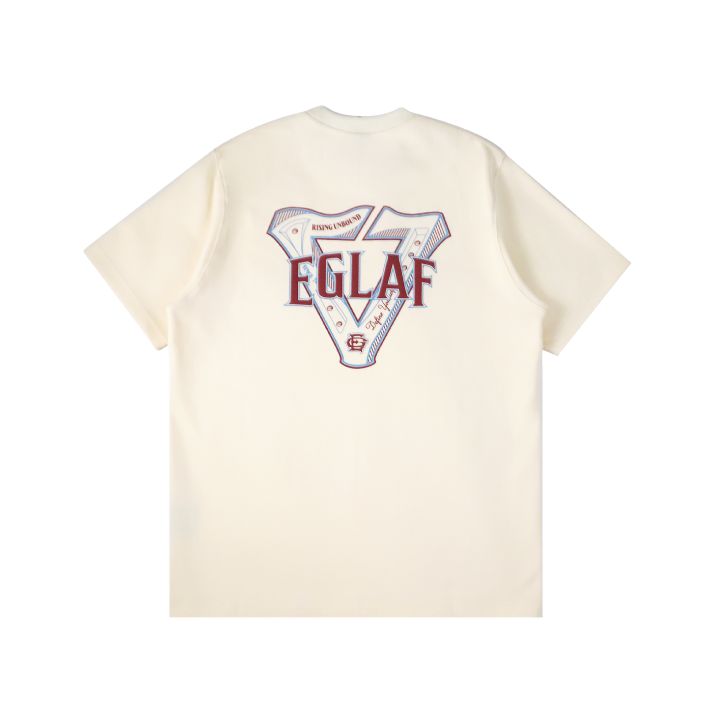 EGLAF | RU Triangle Logo Tee Cream White