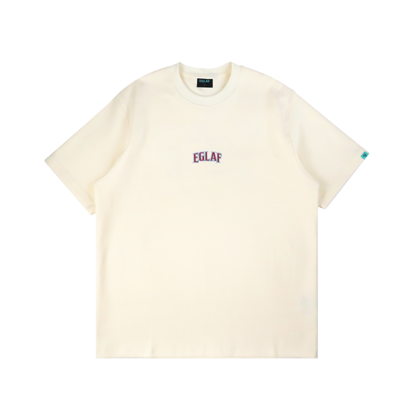 EGLAF | RU Triangle Logo Tee Cream White