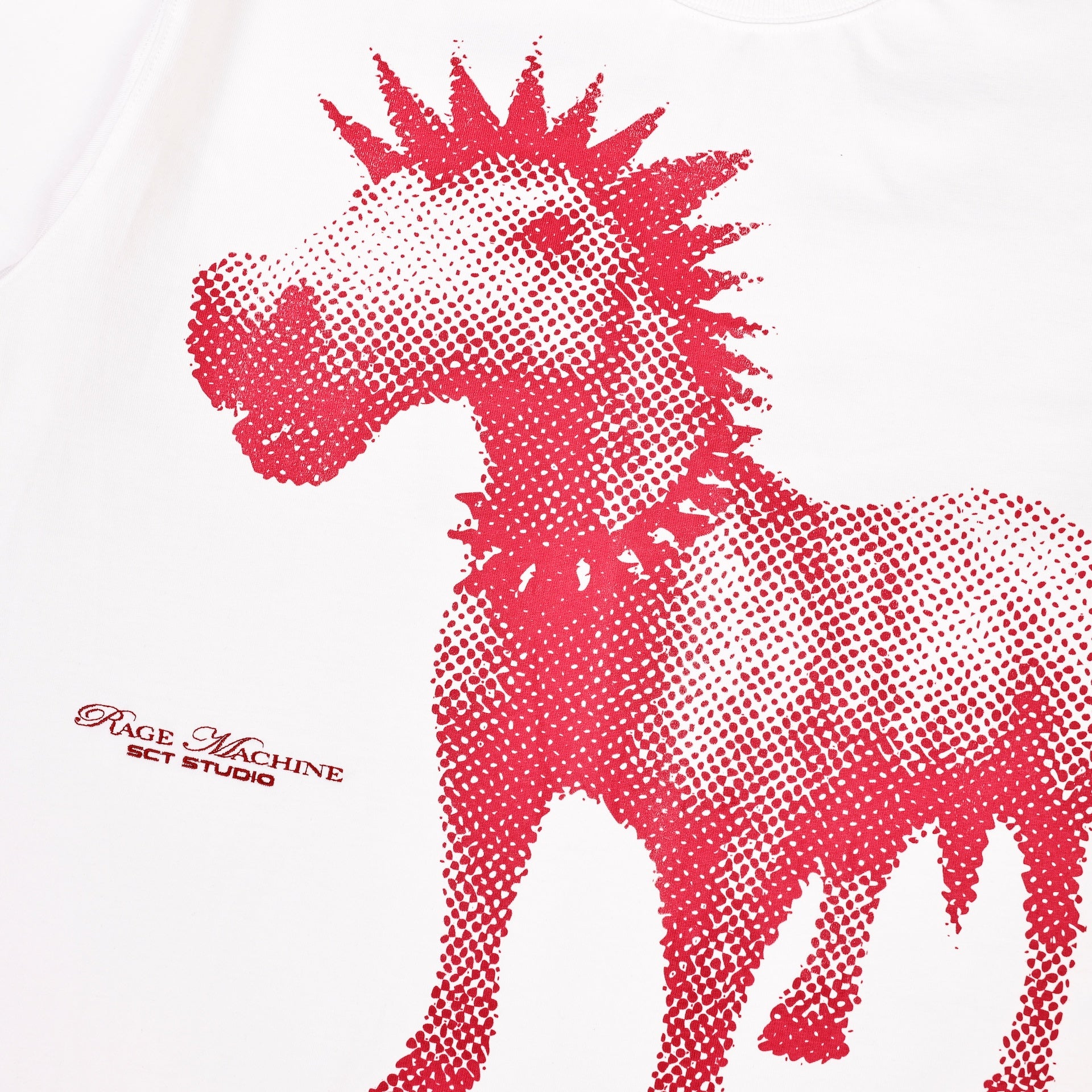 SOCIETY | Aerodyne Int Chcky Horse Tee White - SWAGANZ