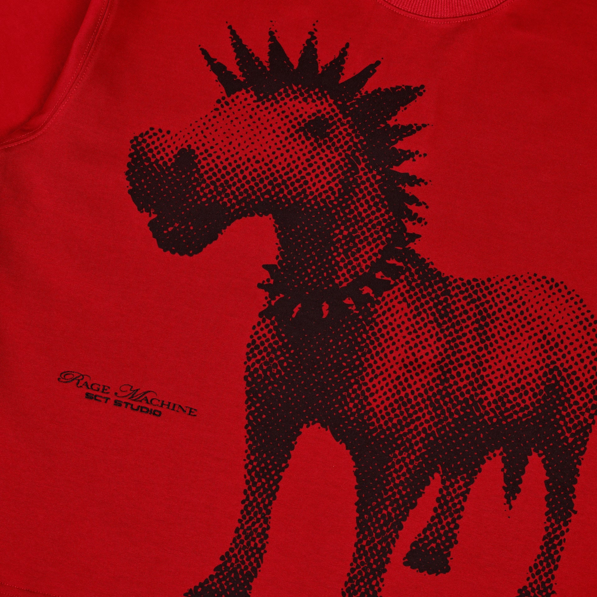 SOCIETY | Aerodyne Int Chcky Horse Tee Red - SWAGANZ