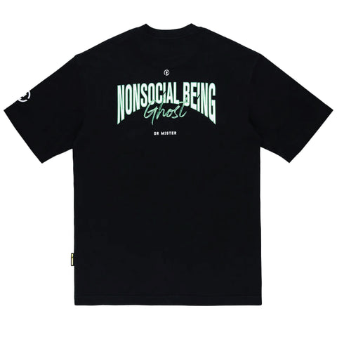 DR MISTER | “Nonsocial Being” Float Oversized T-Shirt Black