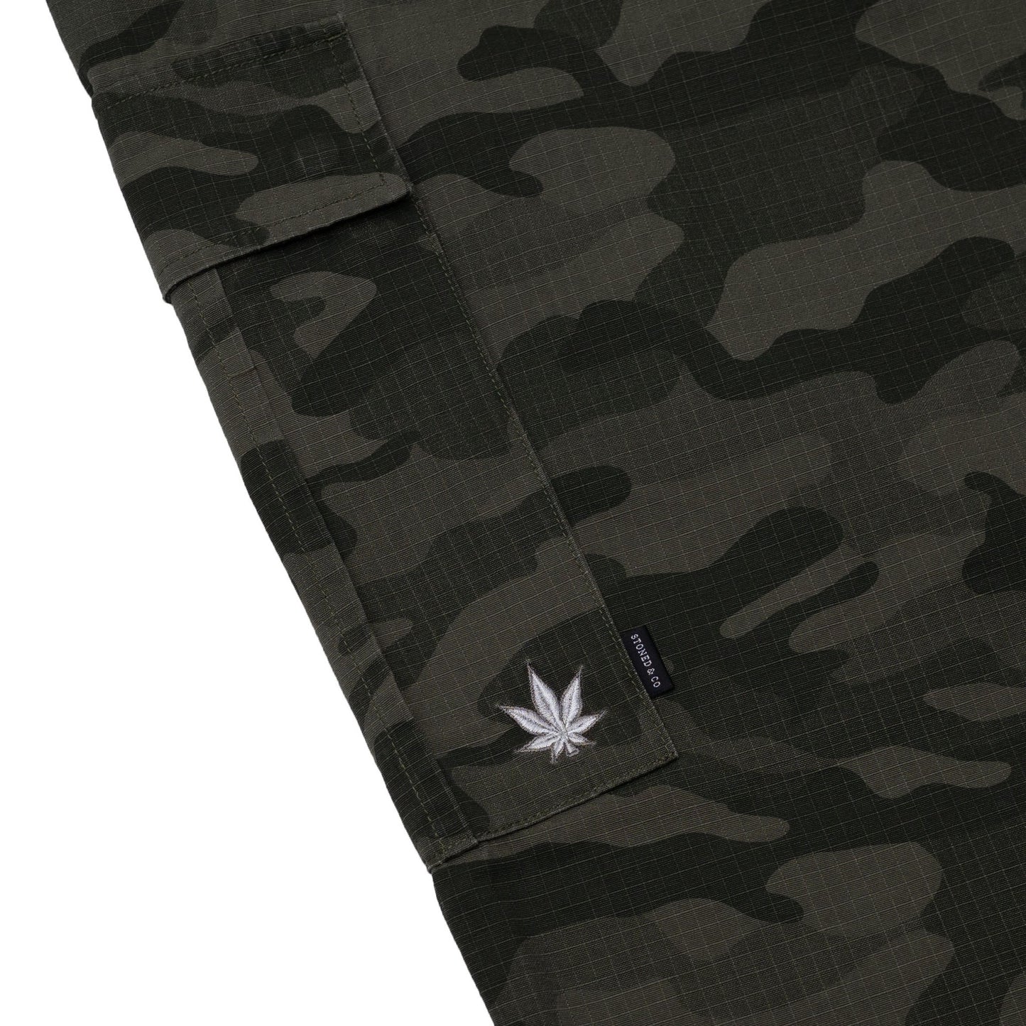 STONED | Camo Cargo Green
