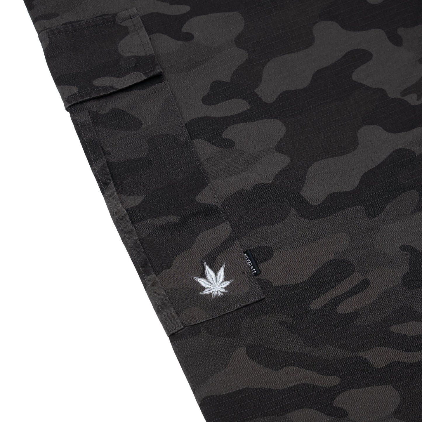 STONED | Camo Cargo Black