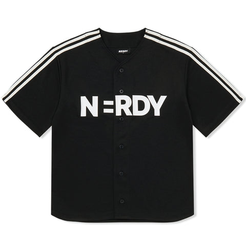 NERDY | Baseball Track Jersey Black