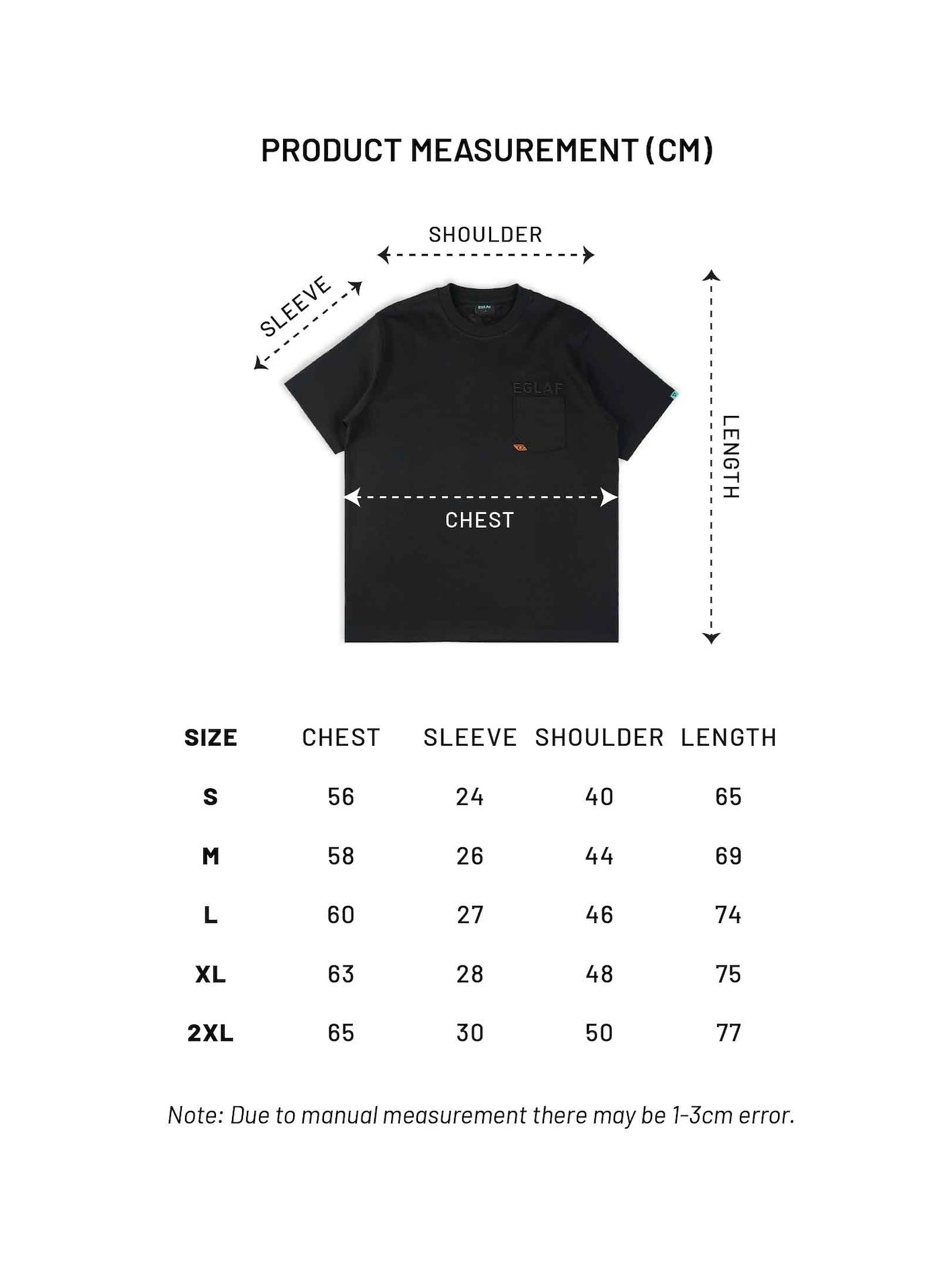 EGLAF | Basic 26 Pocket Tee Black - SWAGANZ