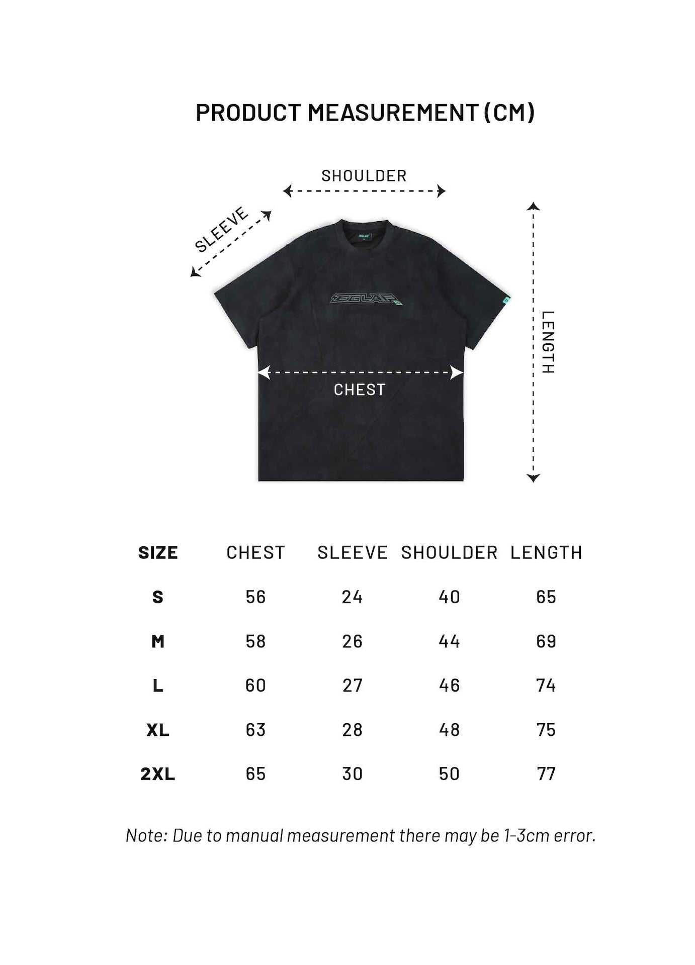 EGLAF | Basic 26 Panel Tee Black - SWAGANZ