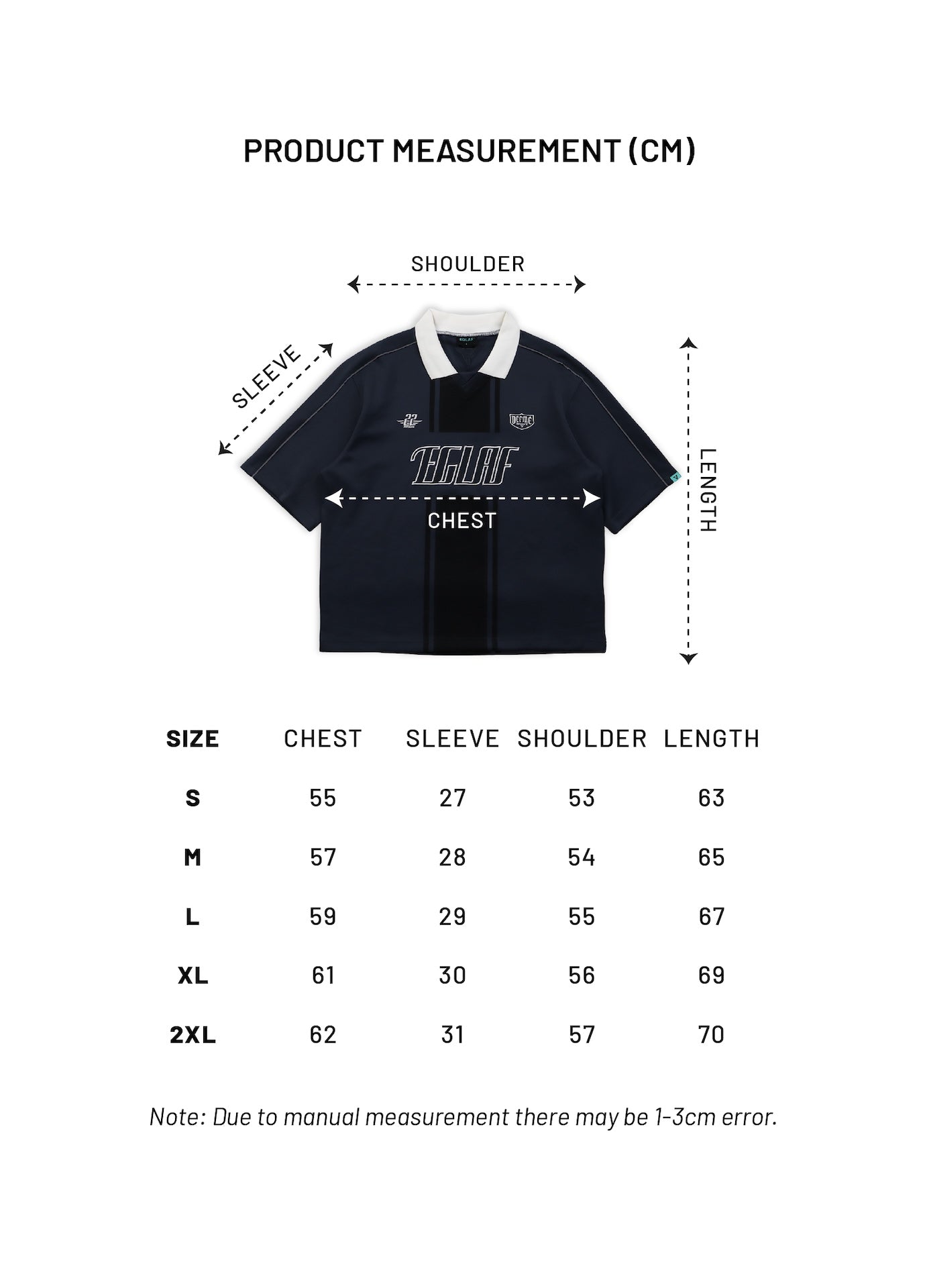 EGLAF | R//W Boxy Jersey Dark Blue - SWAGANZ