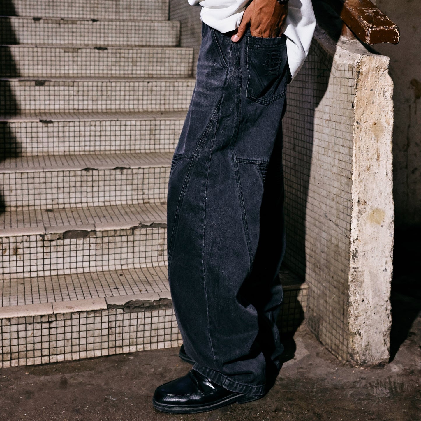 EGLAF | Ridge Panel Pants Black - SWAGANZ