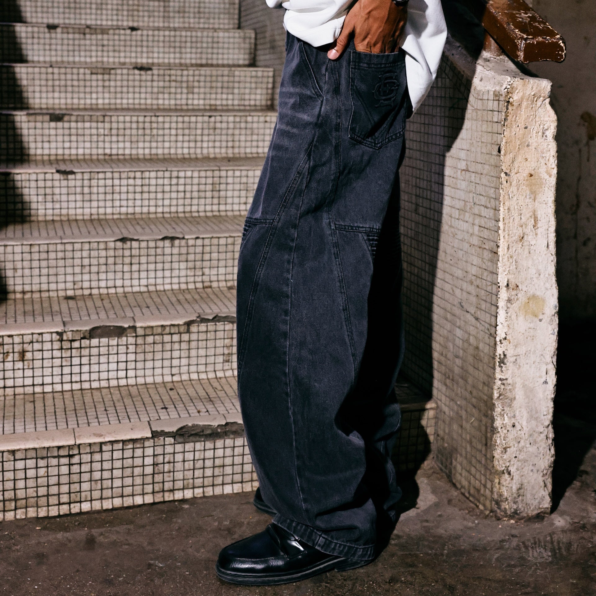 EGLAF | Ridge Panel Pants Black - SWAGANZ
