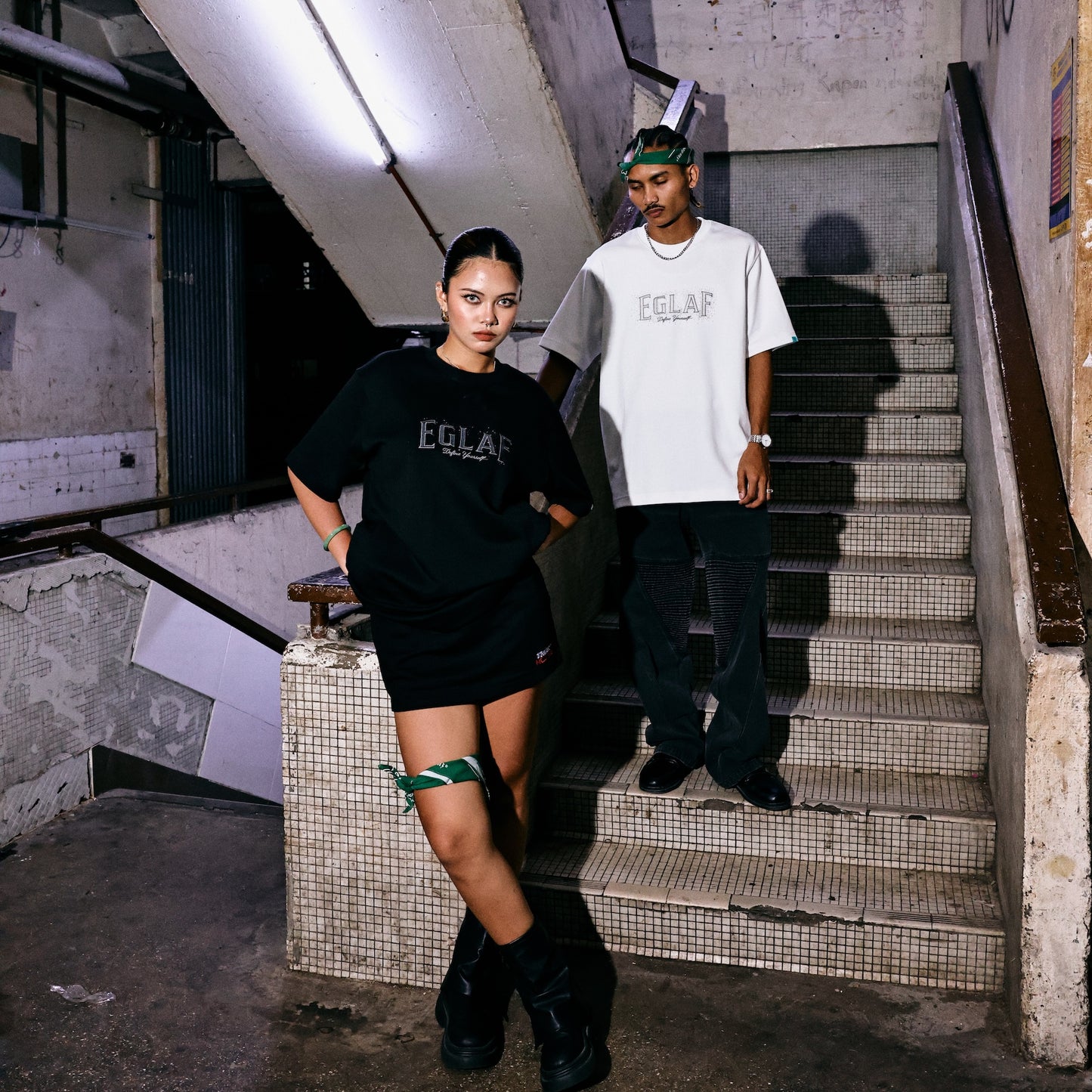 EGLAF | Radial Burst Tee White