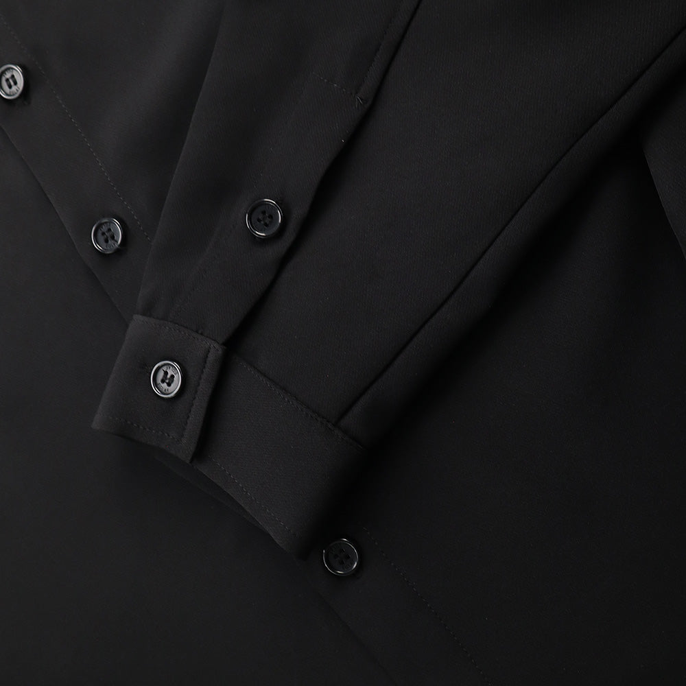 EGLAF | Sculpta EG Silver Rivet Long Sleeve Shirt Black