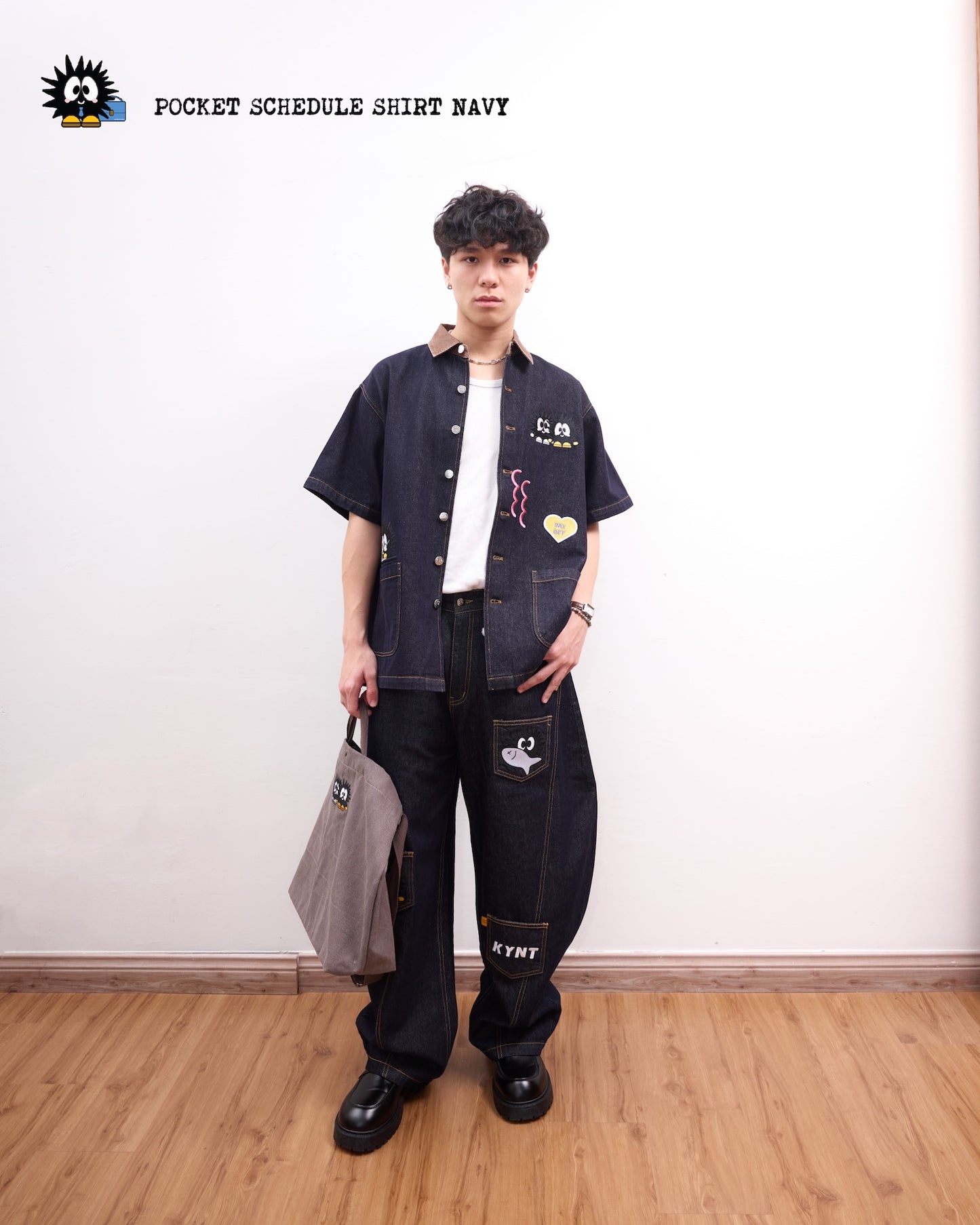 KEYNOTE | Workaholic Pocket Schedule Shirt Navy