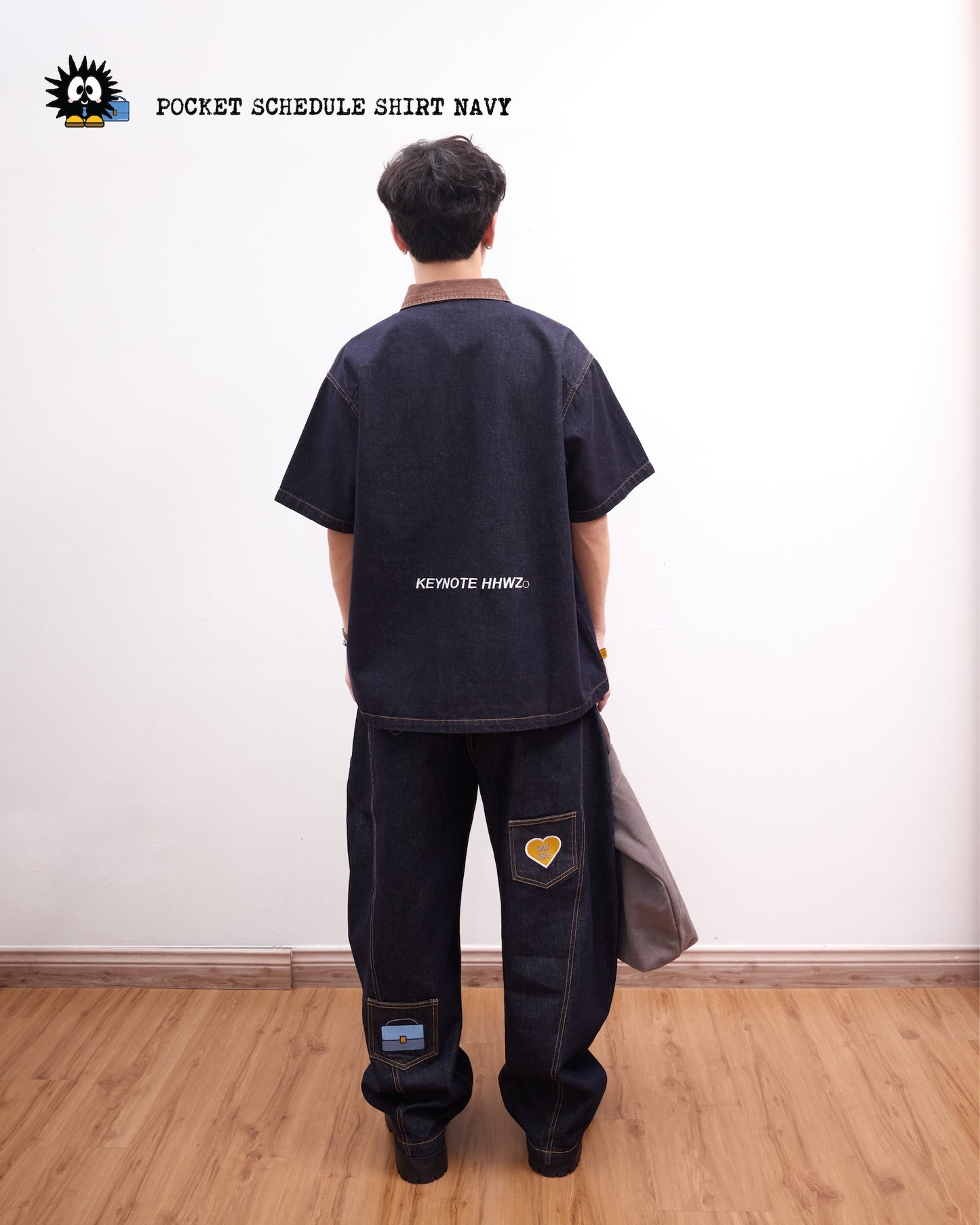 KEYNOTE | Workaholic Pocket Schedule Shirt Navy