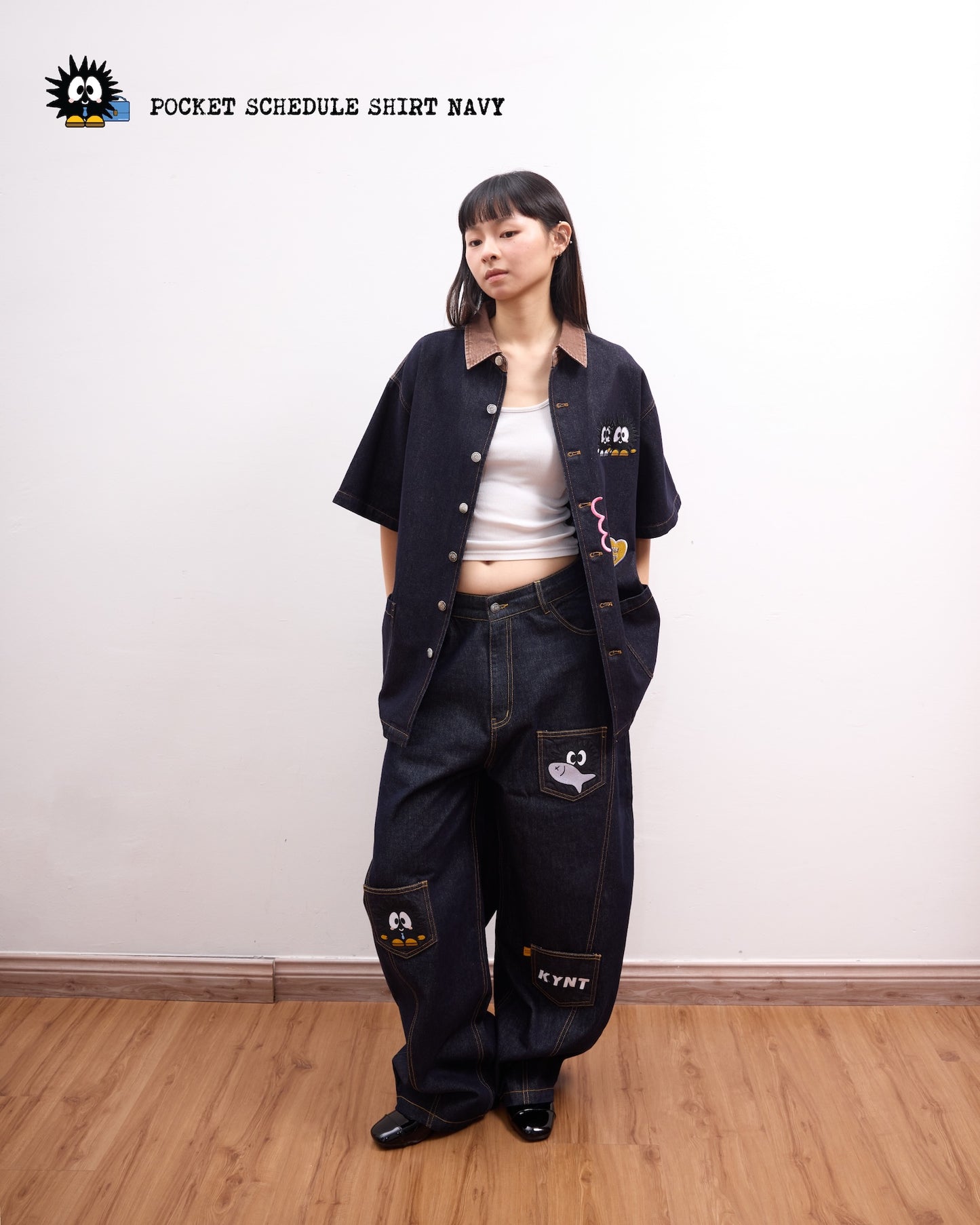 KEYNOTE | Workaholic Pocket Schedule Shirt Navy