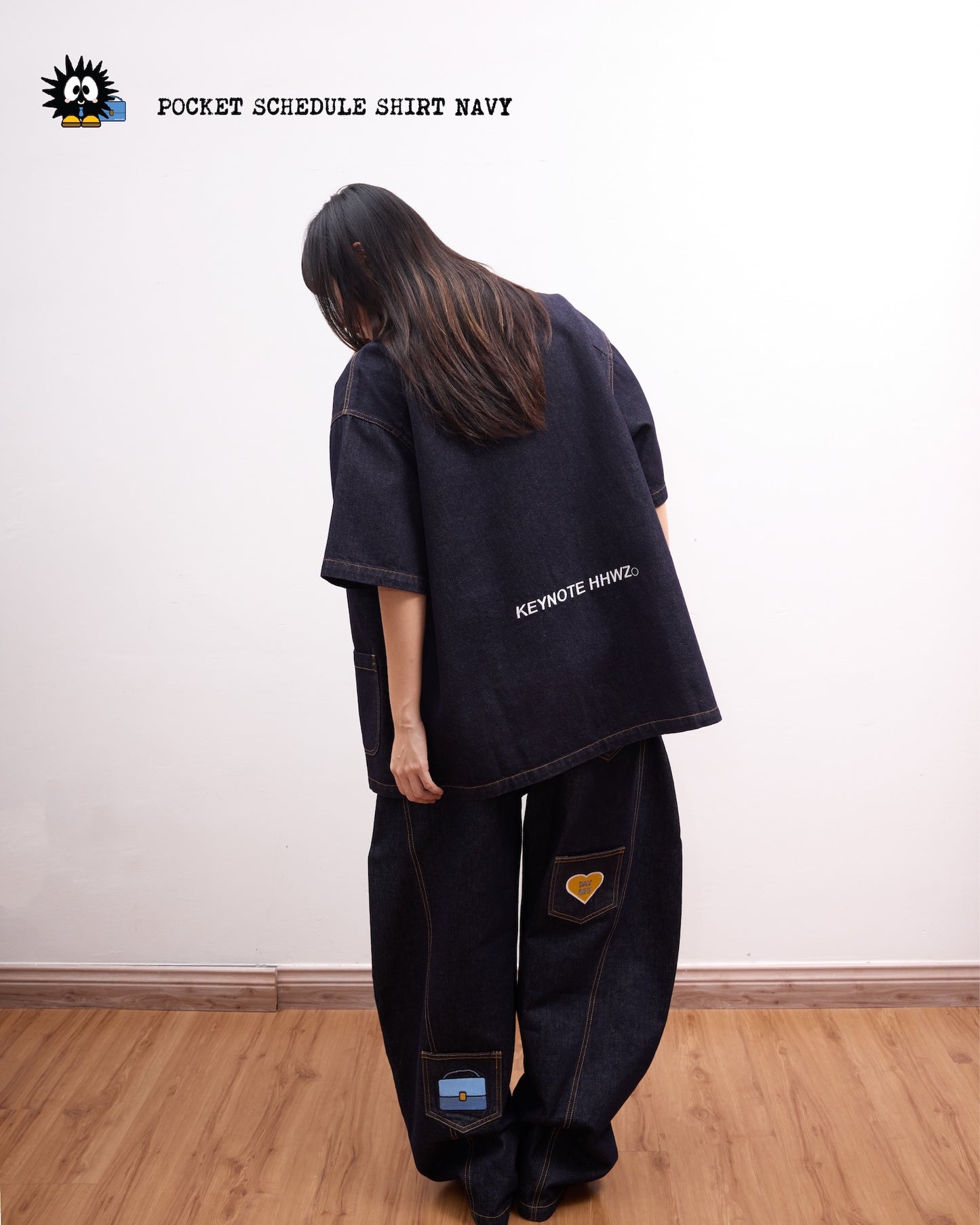 KEYNOTE | Workaholic Pocket Schedule Shirt Navy