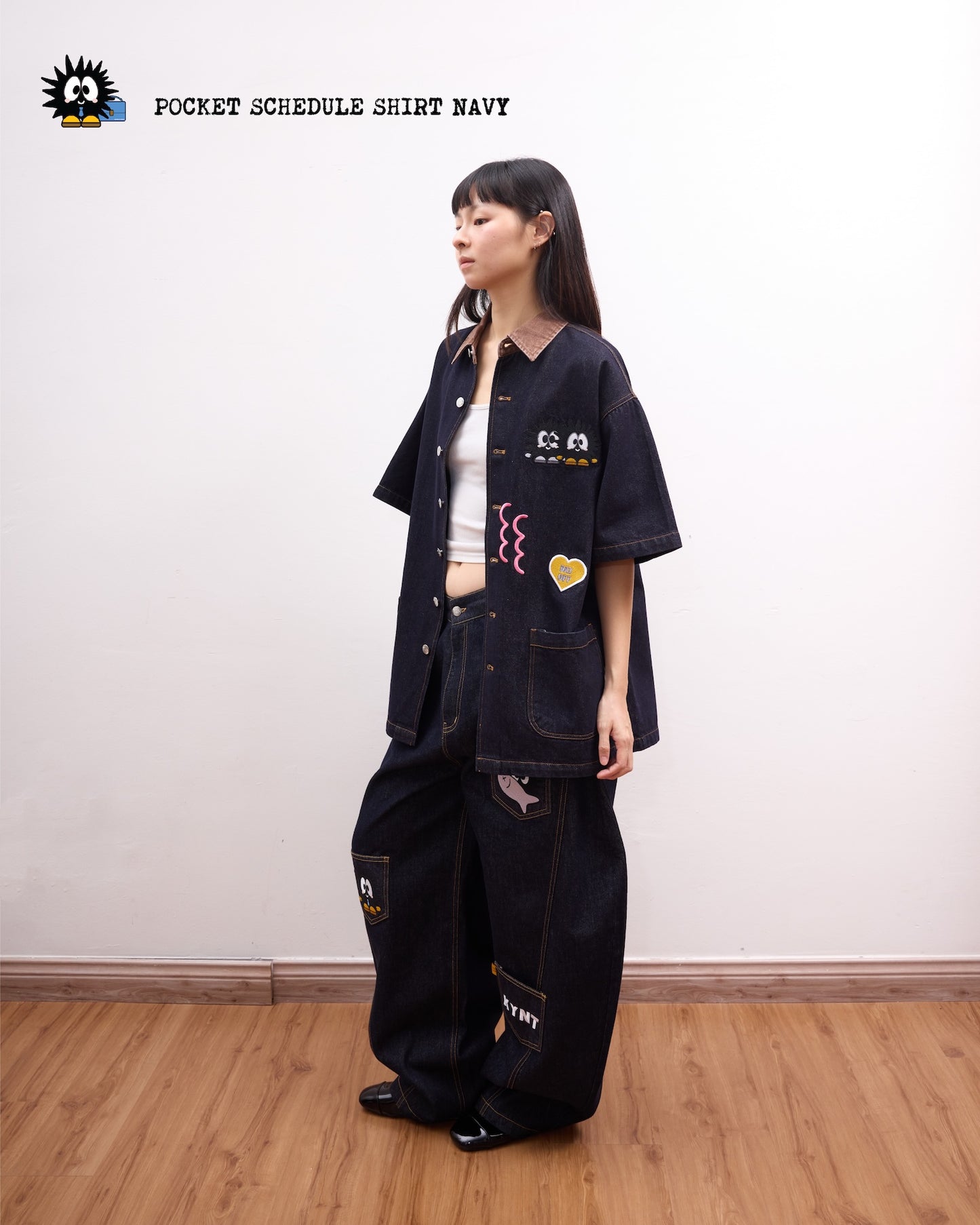 KEYNOTE | Workaholic Pocket Schedule Shirt Navy