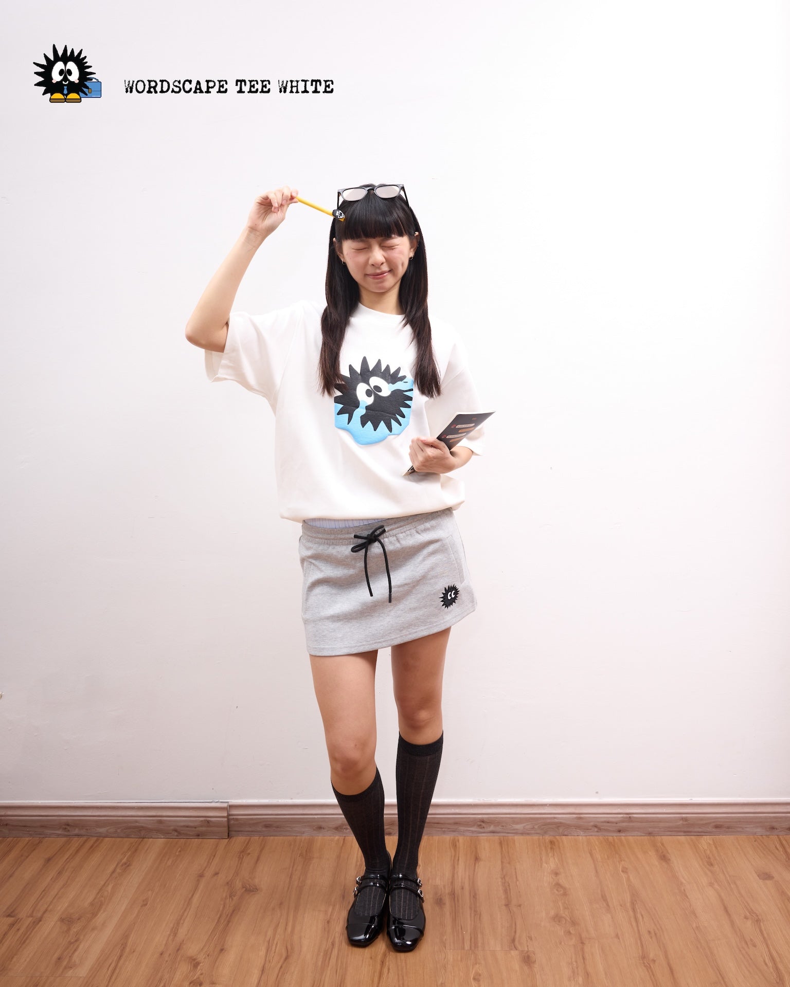 KEYNOTE | Workaholic Wordscape Tee White - SWAGANZ