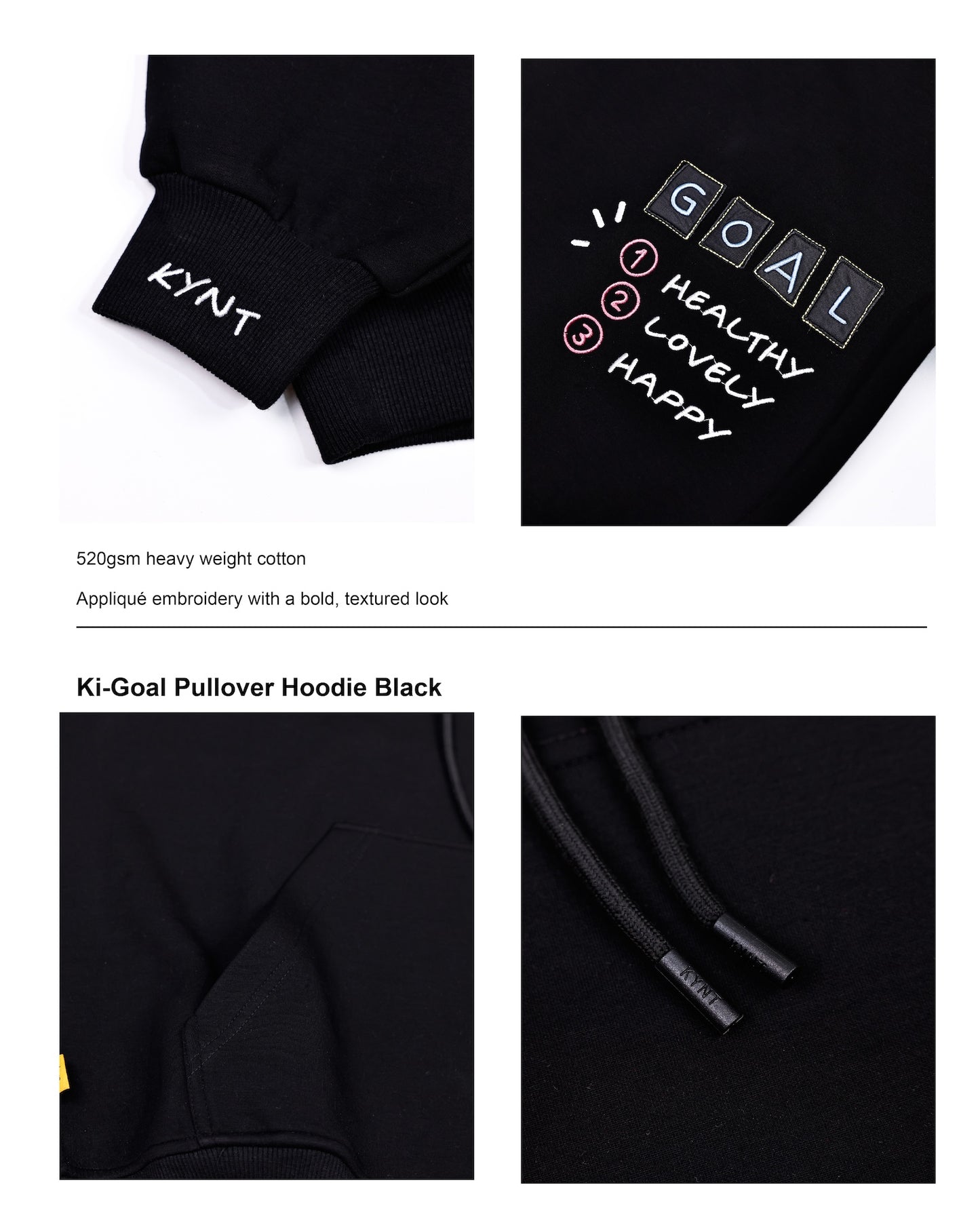 KEYNOTE | Ki-Goal Pullover Hoodie Black - SWAGANZ