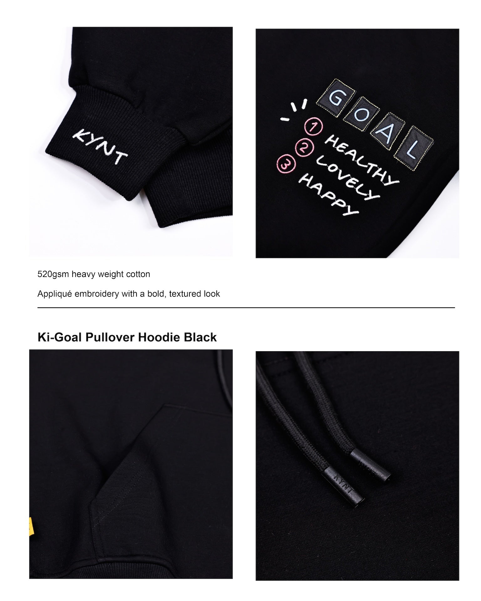 KEYNOTE | Ki-Goal Pullover Hoodie Black - SWAGANZ