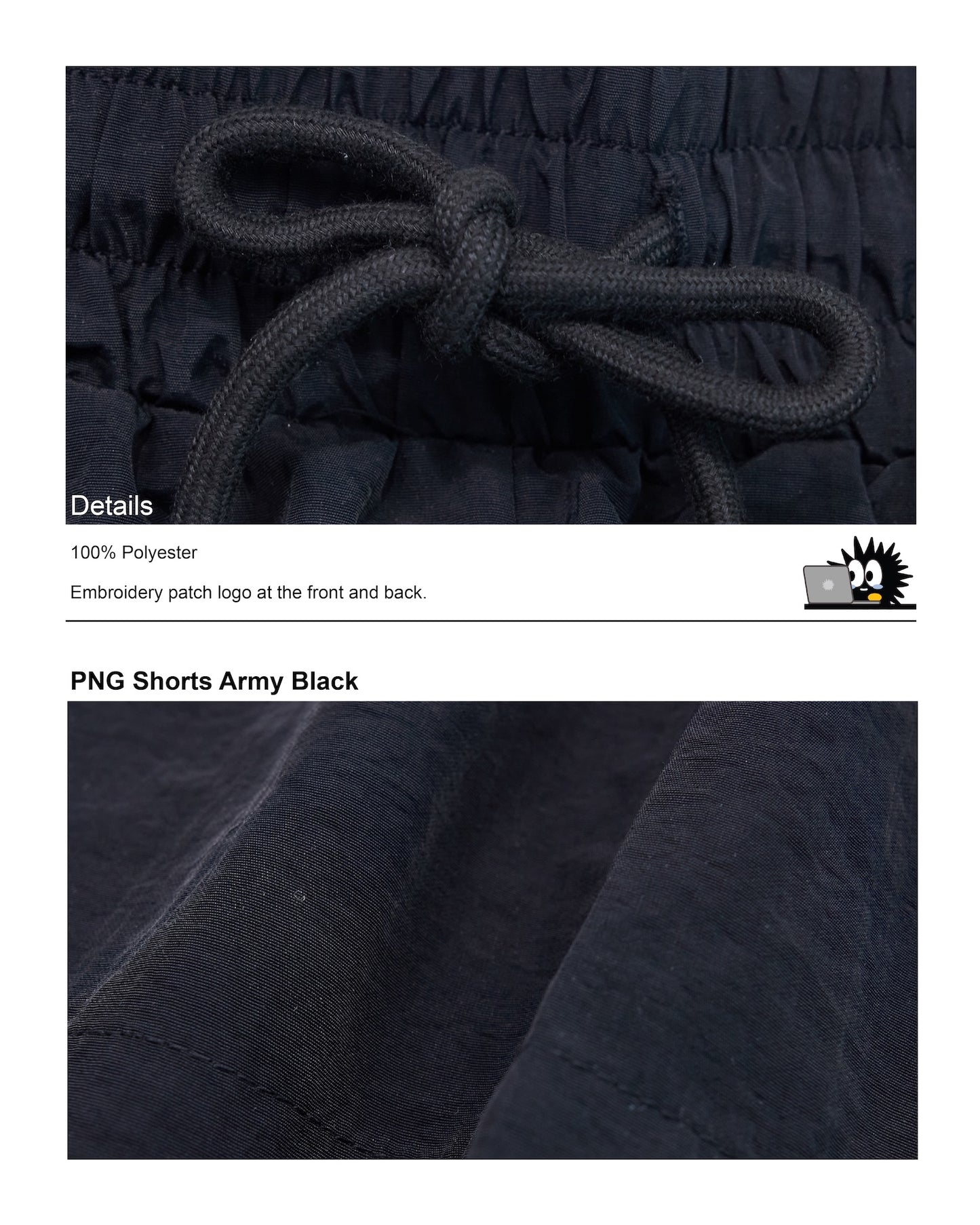 KEYNOTE | Workaholic PNG Shorts Black