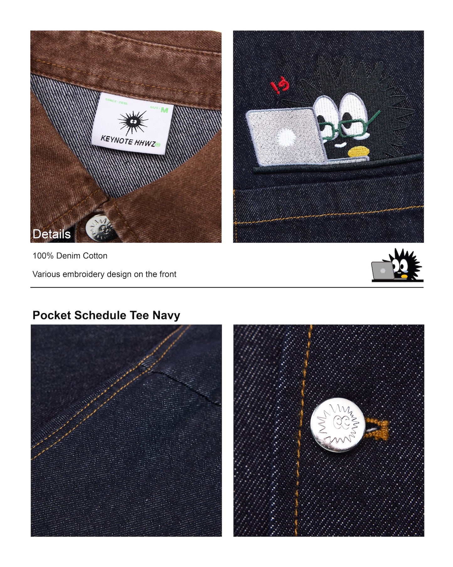 KEYNOTE | Workaholic Pocket Schedule Shirt Navy