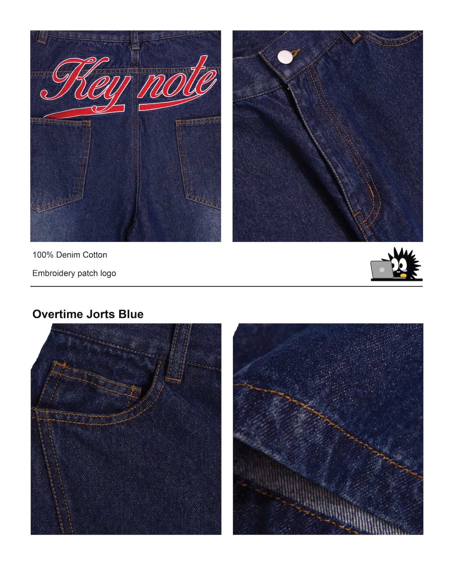 KEYNOTE | Workaholic Overtime Denim Jorts Blue