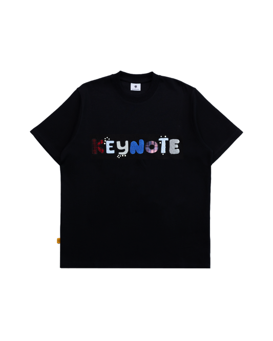 KEYNOTE | Holiday Patchwork Tee Black