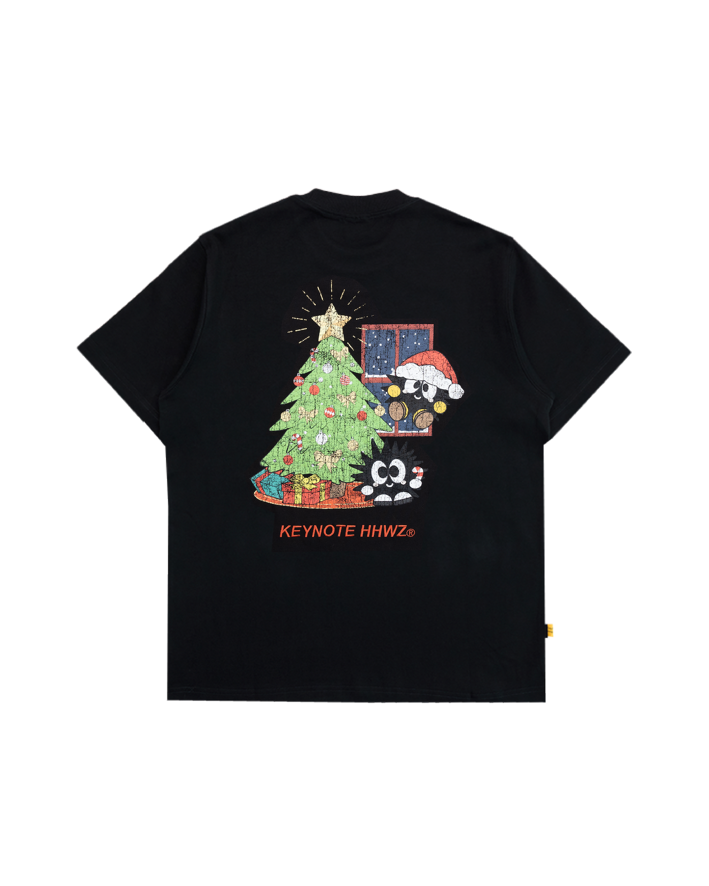 KEYNOTE | Festive Patchwork Tee Black