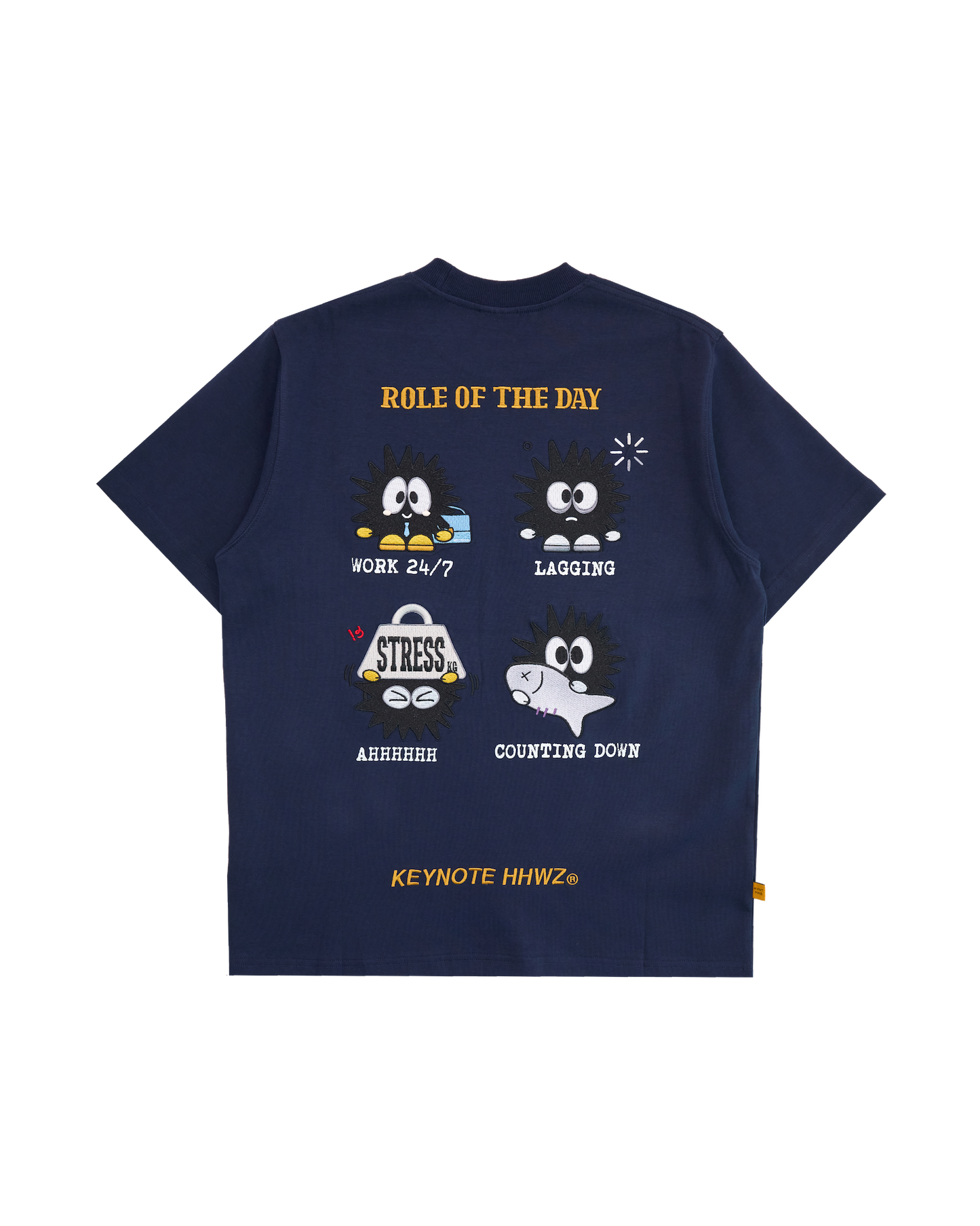KEYNOTE | Workaholic Work Cycle Tee Navy - SWAGANZ
