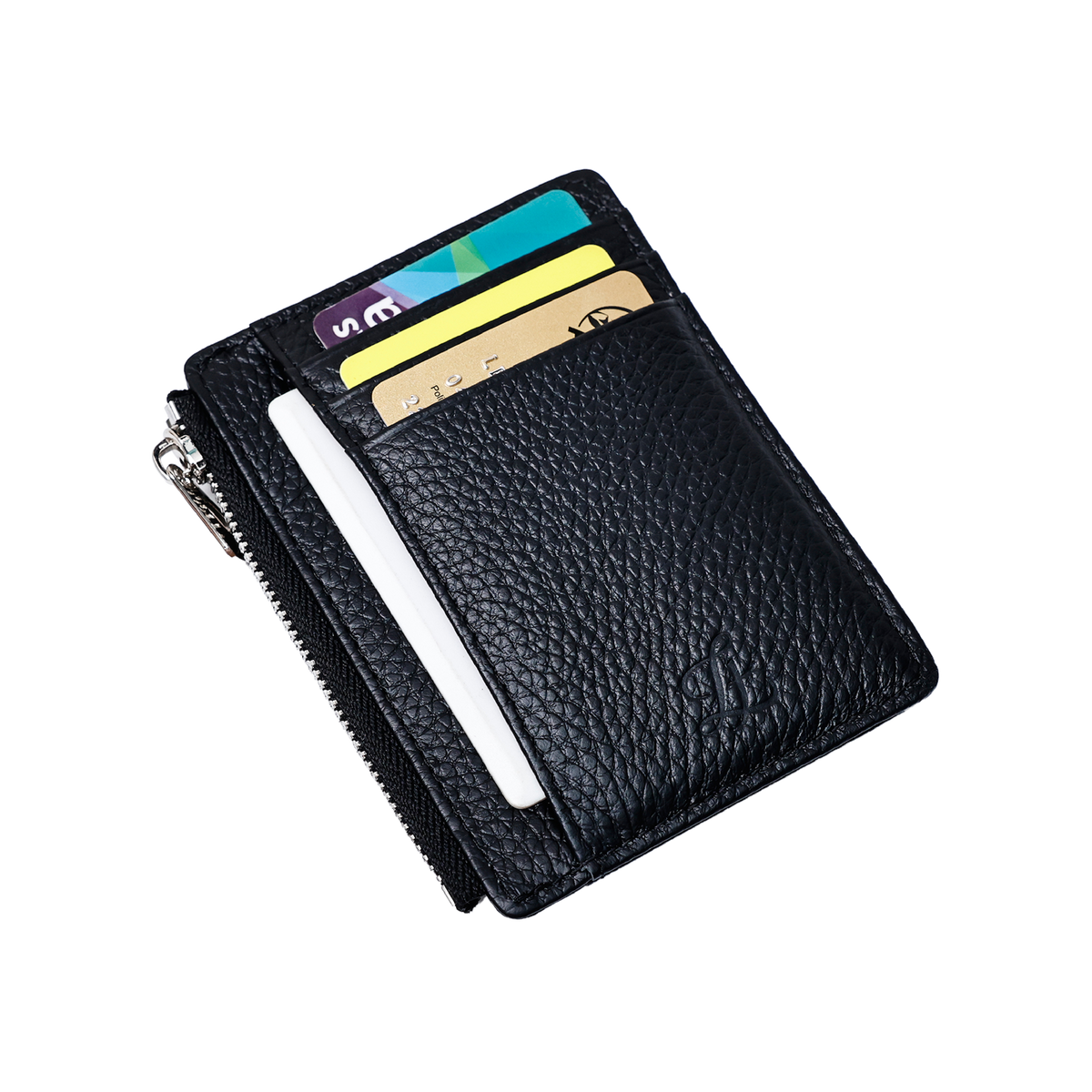 LEATHER | Zaven Zip Card Holder Navy