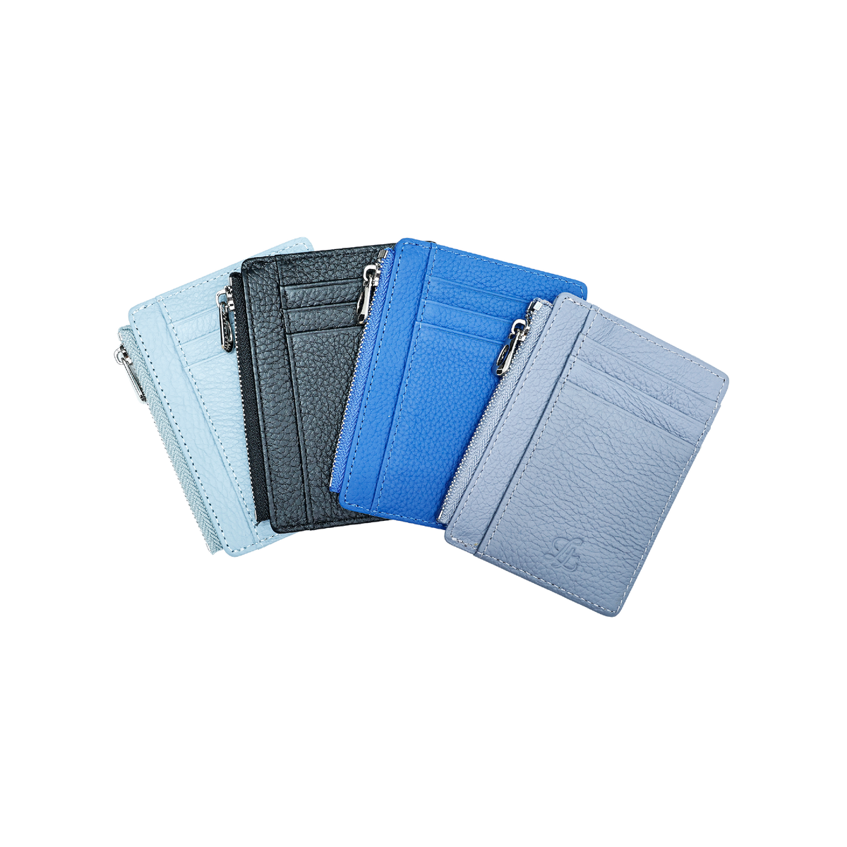 LEATHER | Zaven Zip Card Holder Navy