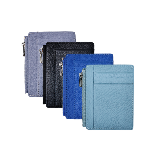 LEATHER | Zaven Zip Card Holder Navy
