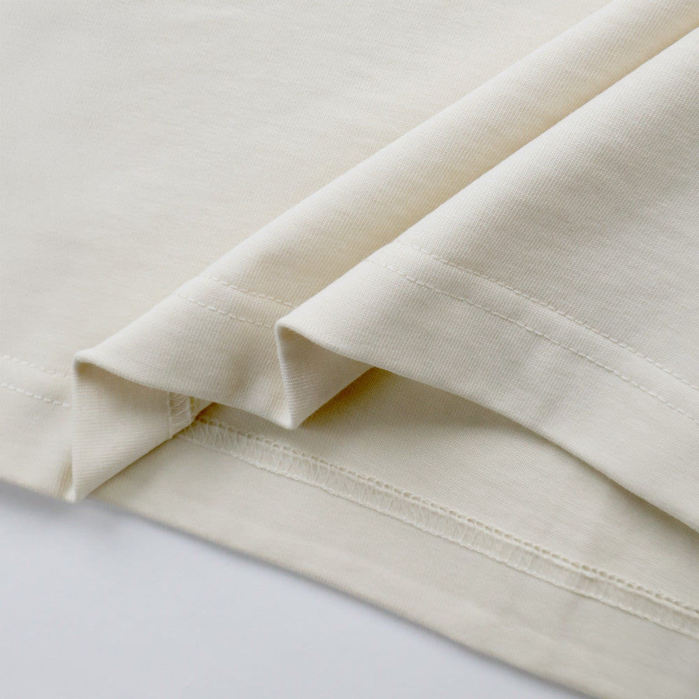 EGLAF | MV Double Collar Tee Cream White