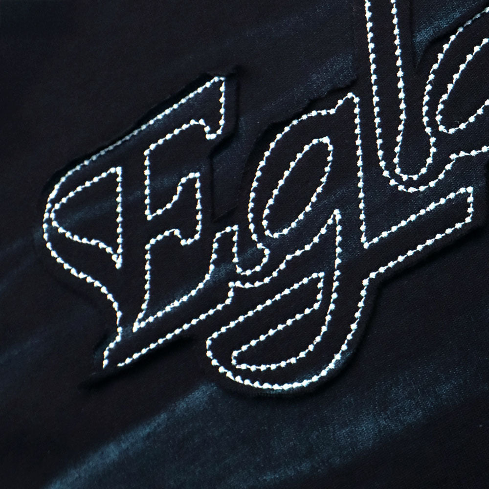 EGLAF | MV Dye Fabric Stitch Tee Black