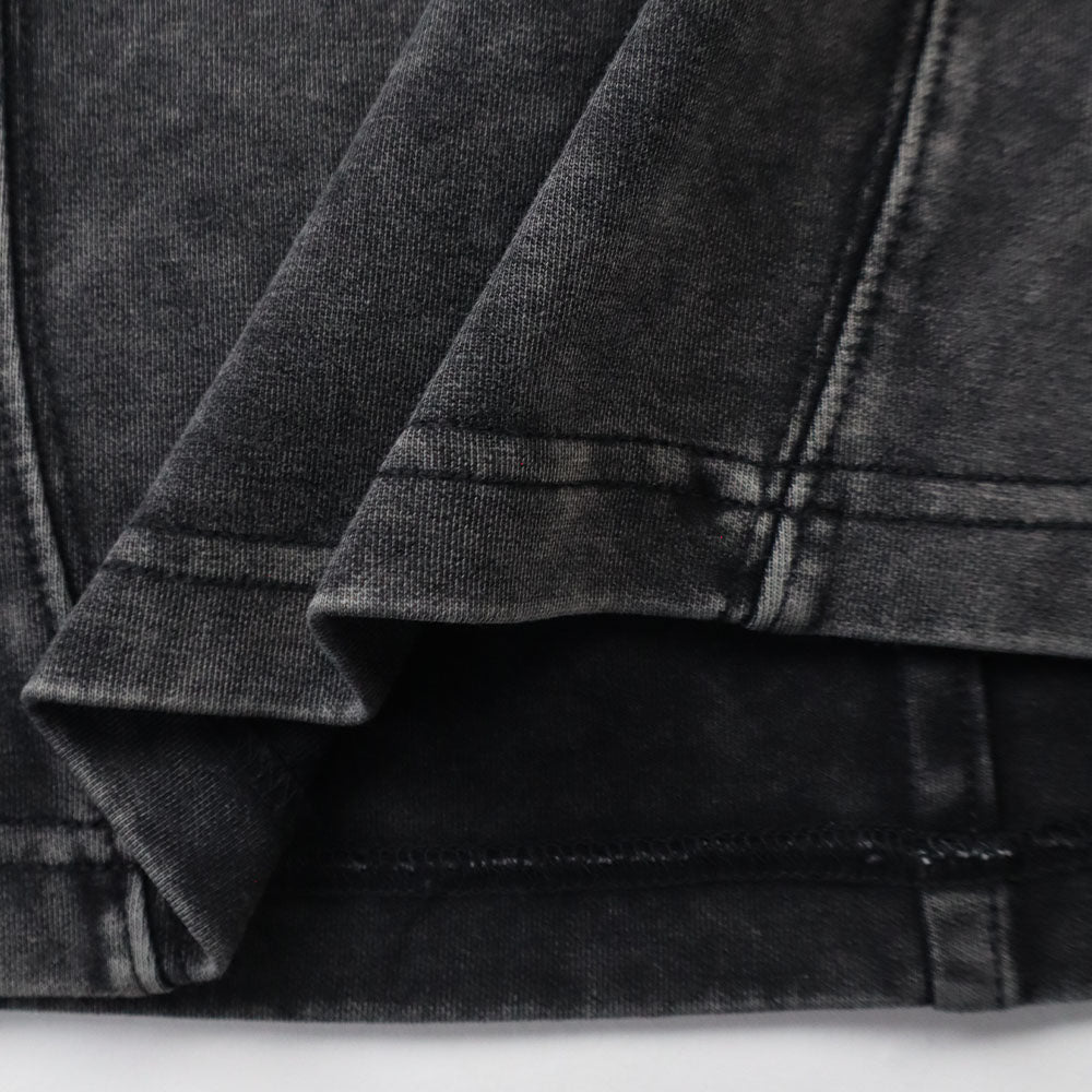 EGLAF | MV Washed Sleeves Crop Top Black