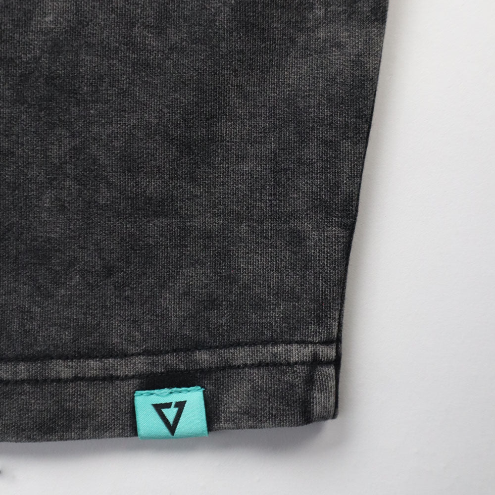 EGLAF | MV Washed Sleeves Crop Top Black