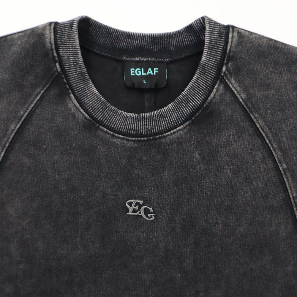 EGLAF | MV Washed Sleeves  Top Black