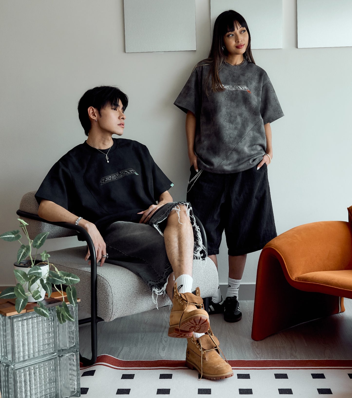 EGLAF | Basic 26 Panel Tee Grey - SWAGANZ