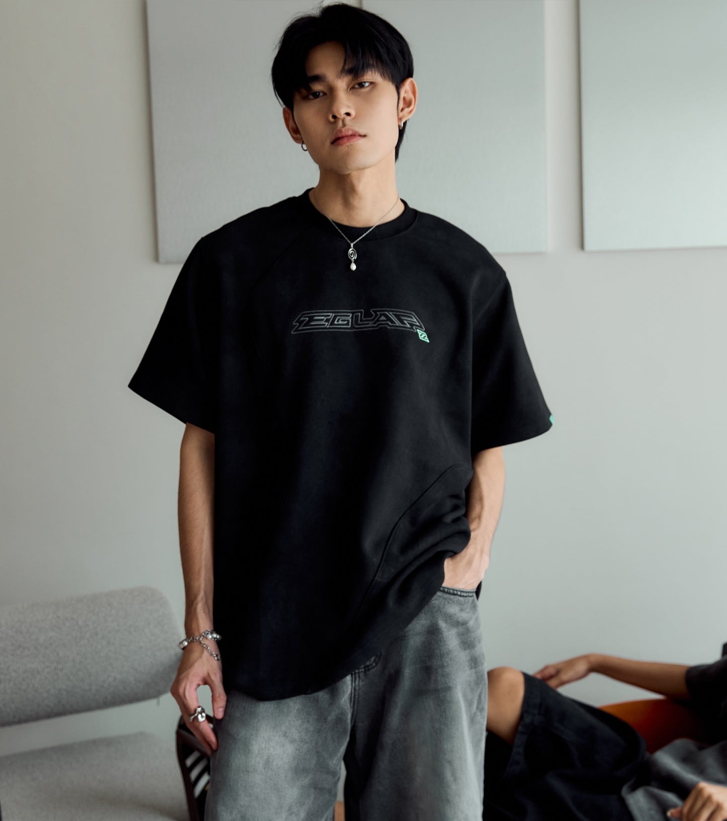 EGLAF | Basic 26 Panel Tee Grey - SWAGANZ