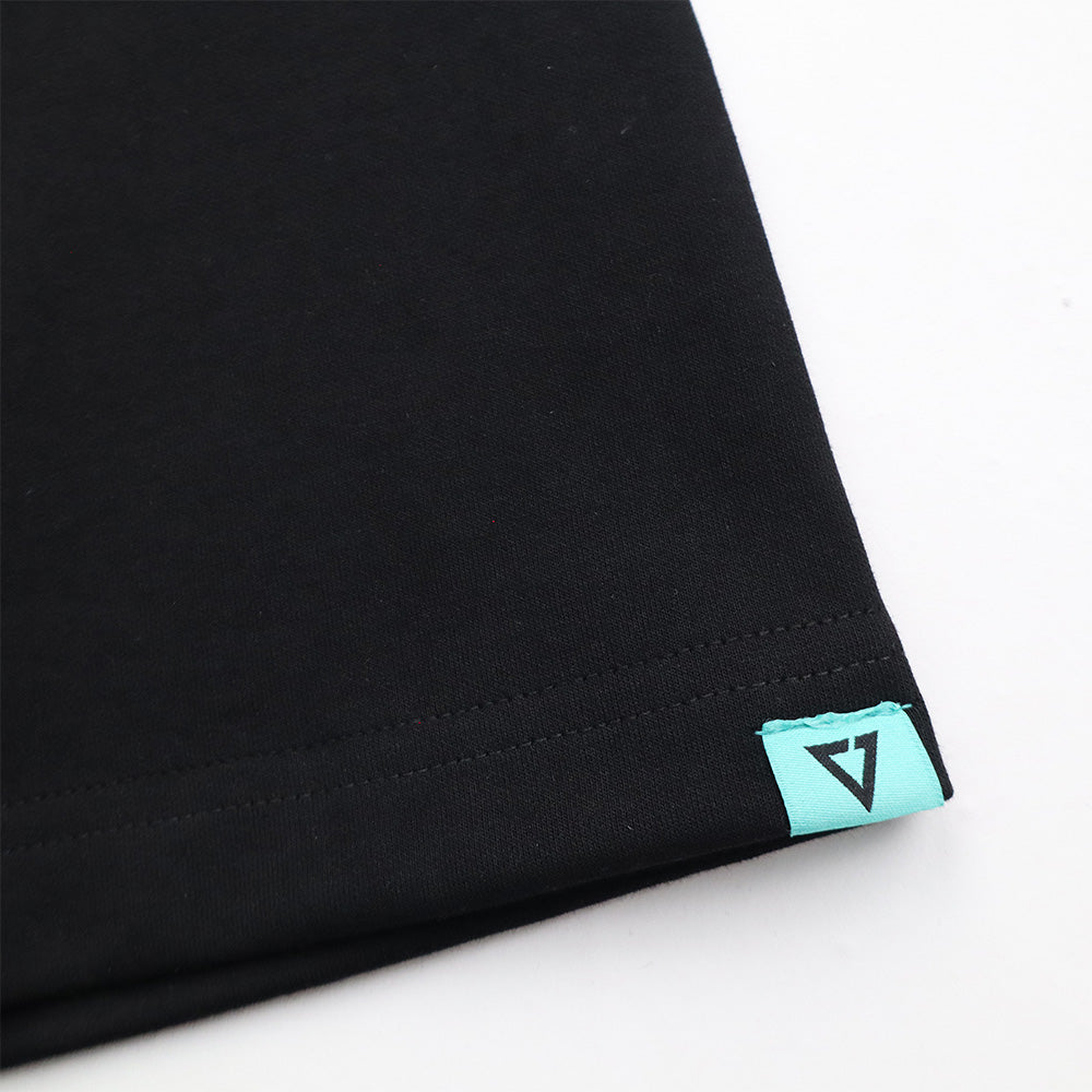 EGLAF | RU Chest Embroidery Tee Black - SWAGANZ