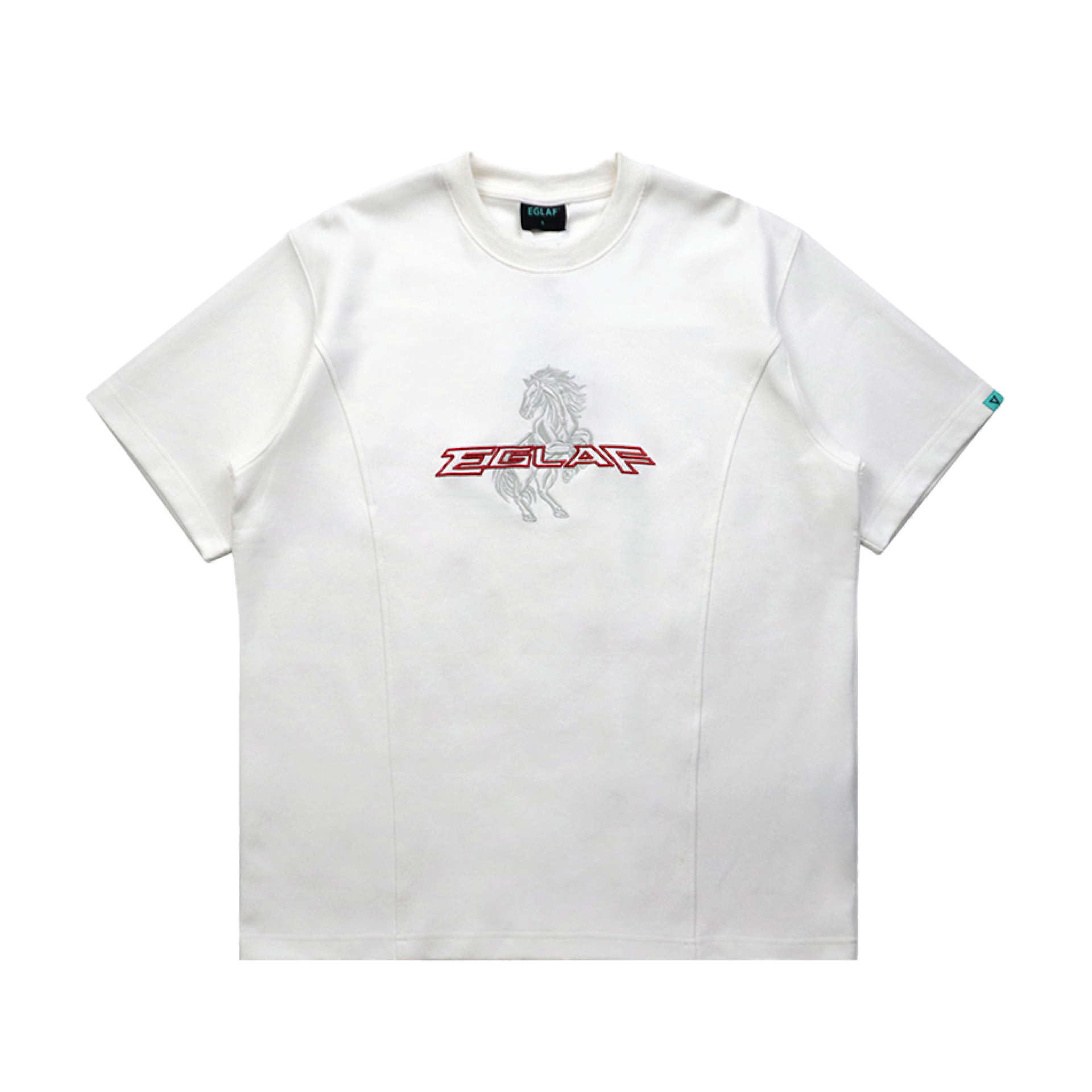 EGLAF | RU Chest Embroidery Tee White - SWAGANZ