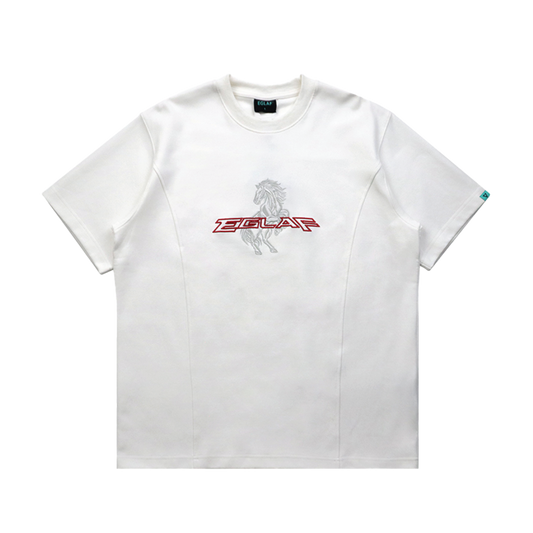 EGLAF | RU Chest Embroidery Tee White - SWAGANZ