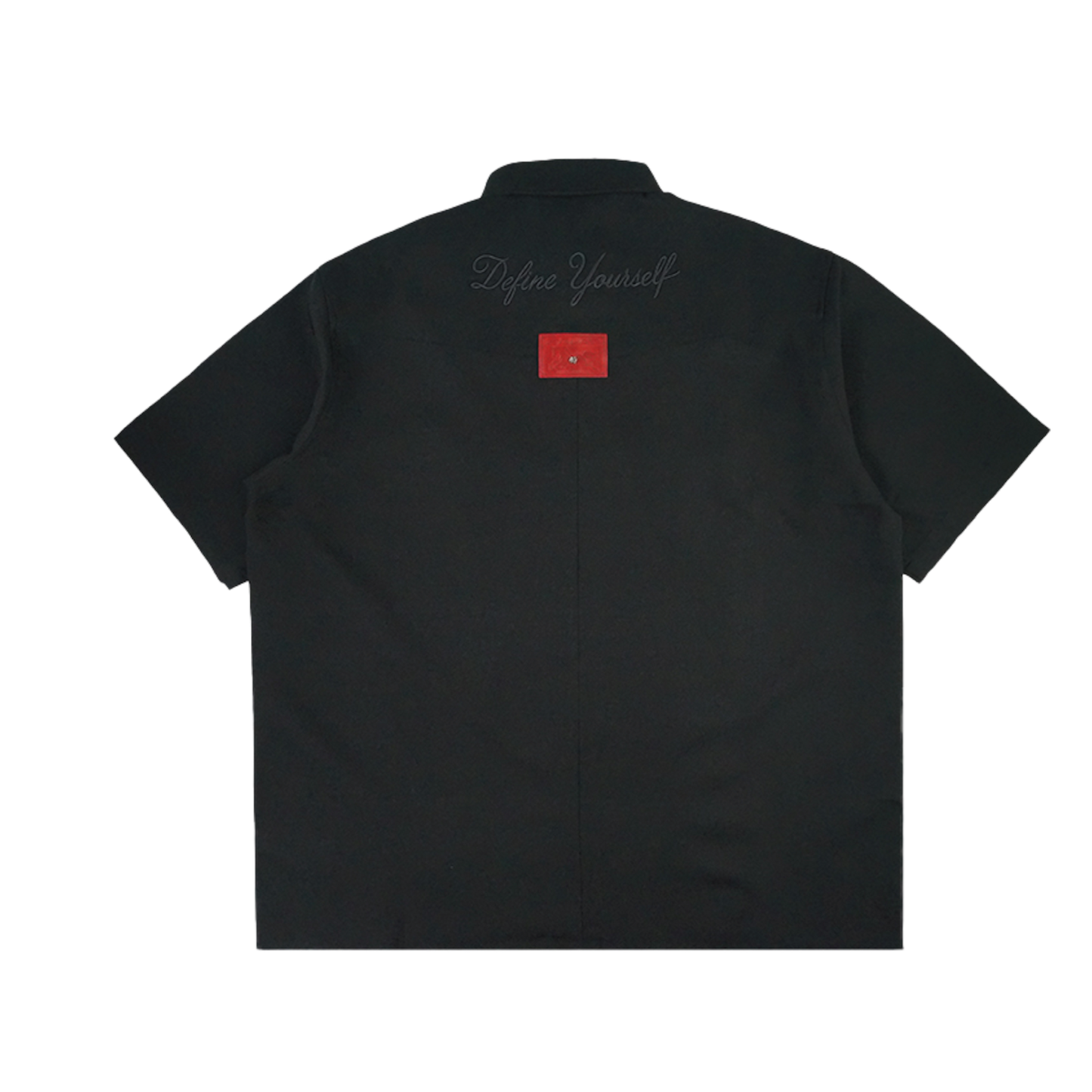 EGLAF | RU Embroidery Chest Logo Shirt Black - SWAGANZ
